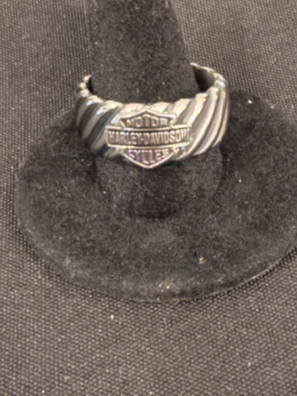 HARLEY DAVIDSON MENS STAINLESS STEEL RING
